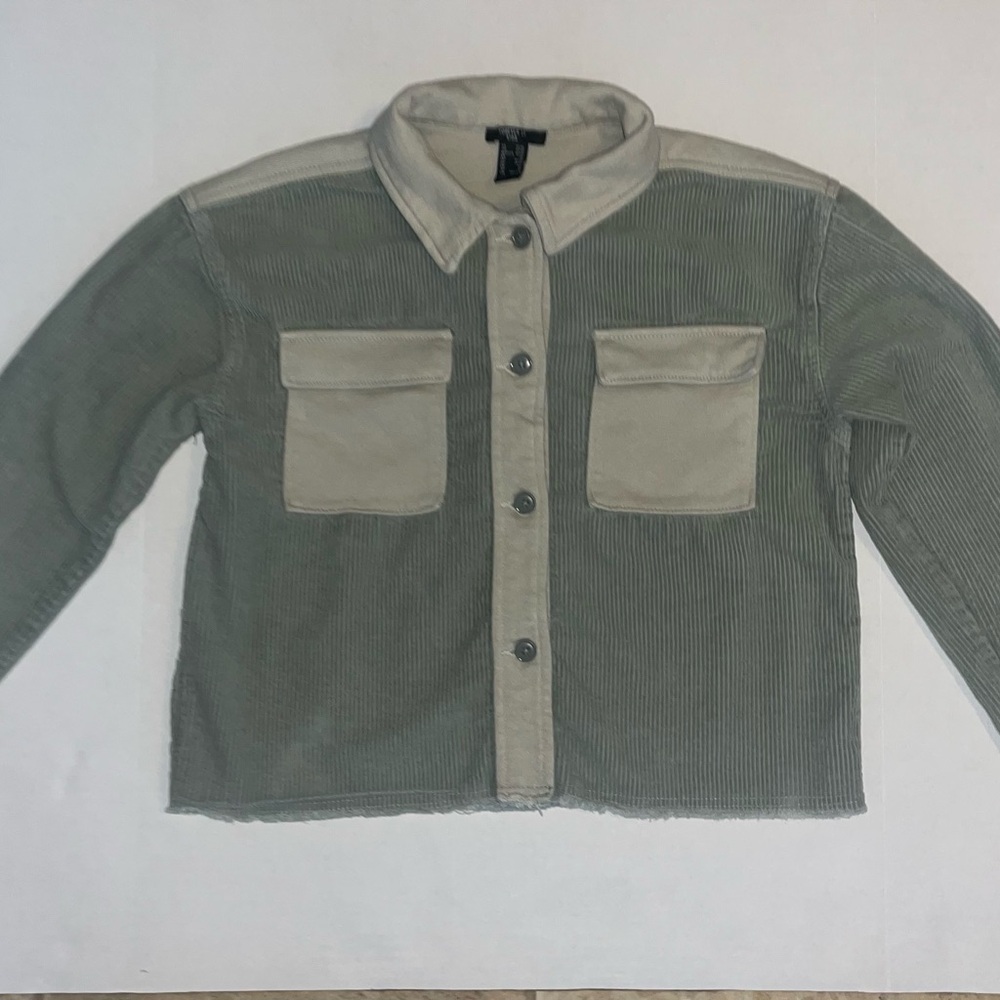 Forever 21 Cream Button-Up Jacket